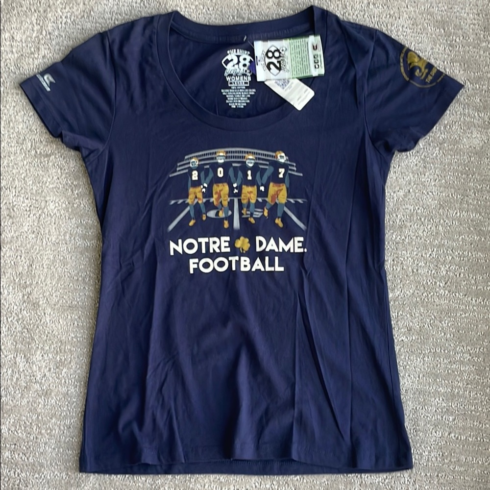 Notre Dame Football Navy women’s ‘The Shirt’ T-Shirt